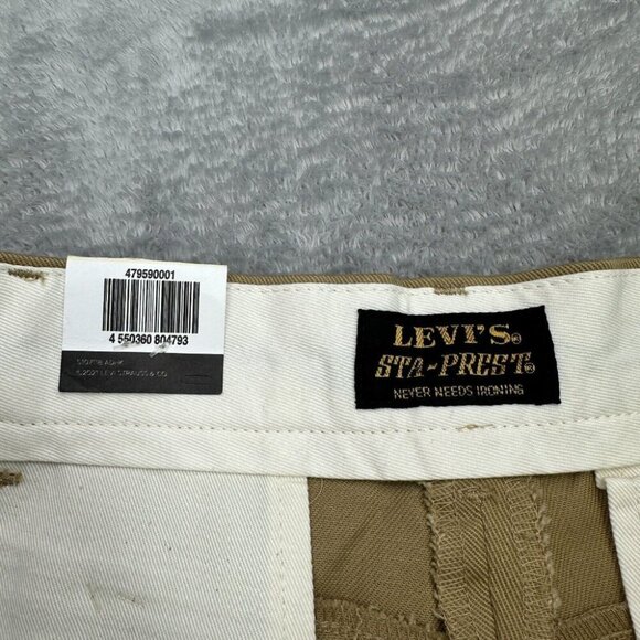 Levi's XX Chino Pants Mens 30x33 Wide Leg Cropped STA-Prest Cholo Pressed Khaki - Picture 2 of 15